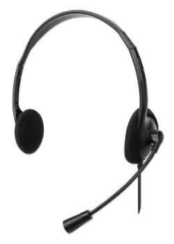 Image of Manhattan Stereo On-Ear Headset (USB), Microphone Boom, Polybag...