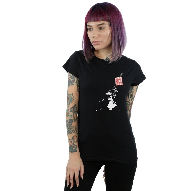 Image of Disney Mary Poppins Spoonful Of Sugar Cotton T-Shirt Black female