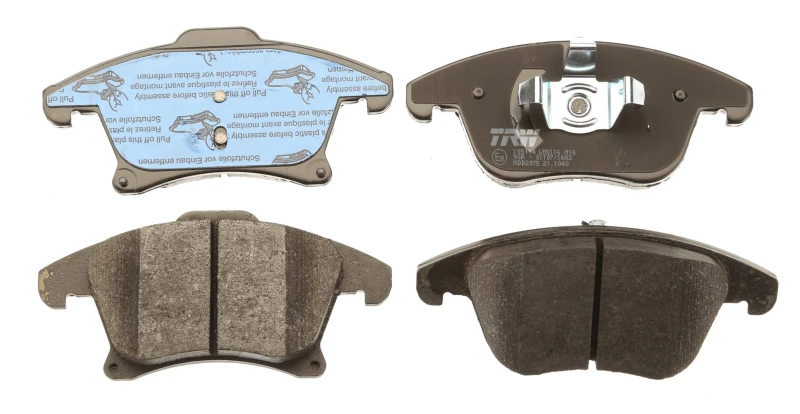 Image of TRW GDB2075 Brake pad set not prepared for wear warning indicator Brake Pad Set,disc brake (402)