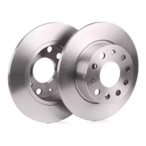 Image of RIDEX Brake disc Solid 82B0018 Brake rotor,Brake discs VW,AUDI,SKODA,Golf V Schragheck (1K1),GOLF VI (5K1),GOLF PLUS (5M1, 521)