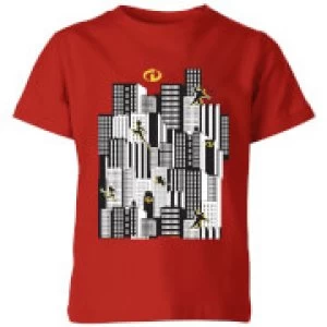 image of The Incredibles 2 Skyline Kids T-Shirt - Red - 11-12 Years