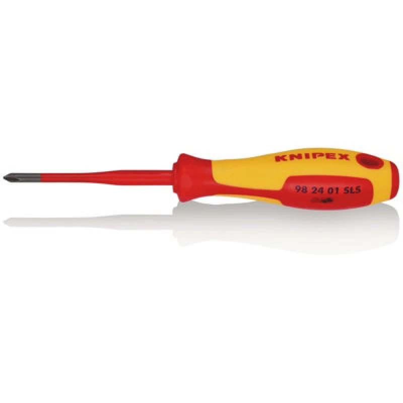 Image of Knipex 98 24 01 Sls Vde Insulated Plus/minus Screwdriver, Ph/s1 X 80mm 28055