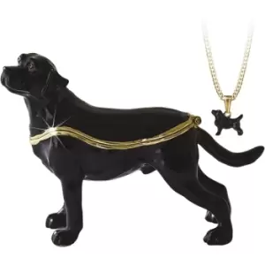 Image of Secrets from Hidden Treasures 1093 Black Labrador Trinket Box