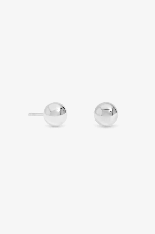 Image of Simply Silver Womens 925 Sterling Silver 6mm Polished Ball Stud Earrings Silver Female One Size