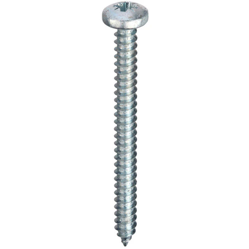 Image of Unifix Self-Tapping Screws Pozi Pan Head Ab Din 7981C Bzp - 8 X 1/2 - 9Tqstspancr/060 - Box Of 200