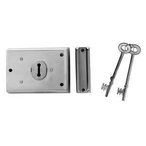 image of Yale Locks P402 Rim Lock Grey Finish 102 x 76mm Visi