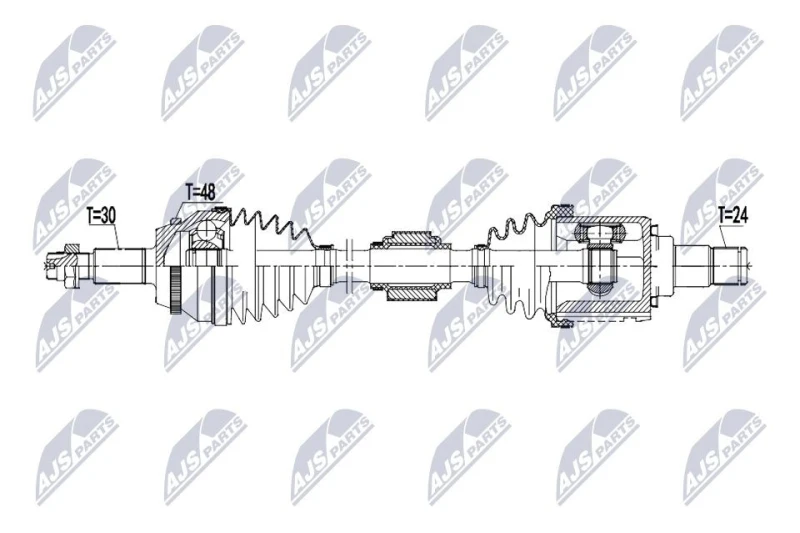 Image of NTY NPW-TY-232 Drive shaft Front Axle Left Drive Shaft (13)