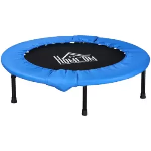 image of Homcom - 40' Foldable Mini Fitness Trampoline Exercise Rebounder Jumper, Blue