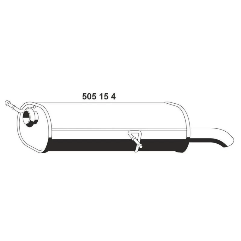 Image of ERNST 505154 Rear silencer End Silencer (3437)