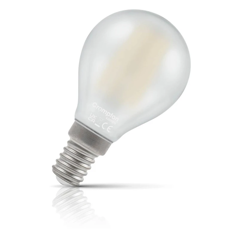 Image of Crompton Lamps LED Golfball 4.2W E14 Dimmable Filament Warm White Pearl (40W Eqv)