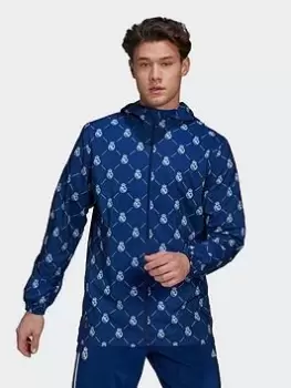 Image of adidas Real Madrid Windbreaker, Blue Size M Men