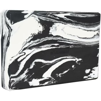 image of Urban Fitness Marbled Yoga Block - Black/White