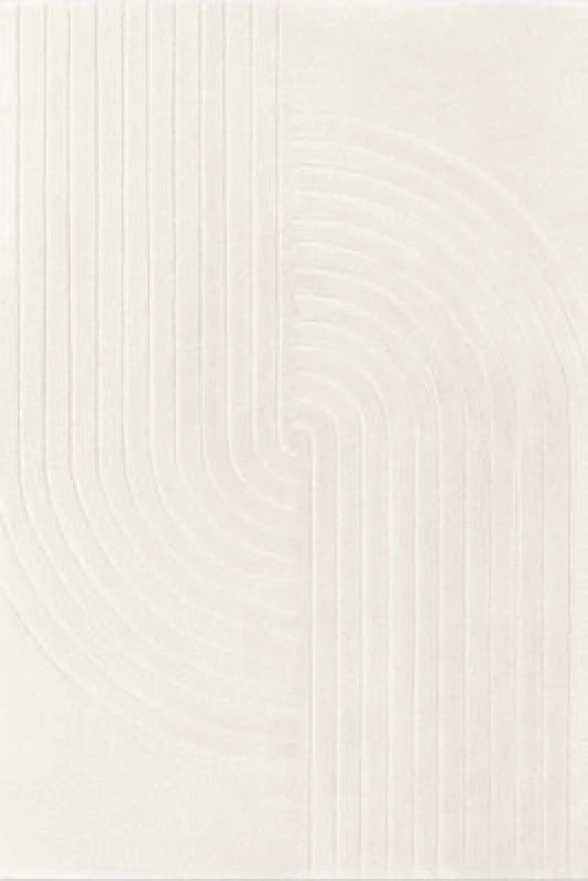 Image of The Rugs Vikosa Arcura Wool Rug Abstract Living Room In Cream