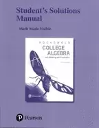 Image of students solutions manual for college algebra with modeling and visualizati