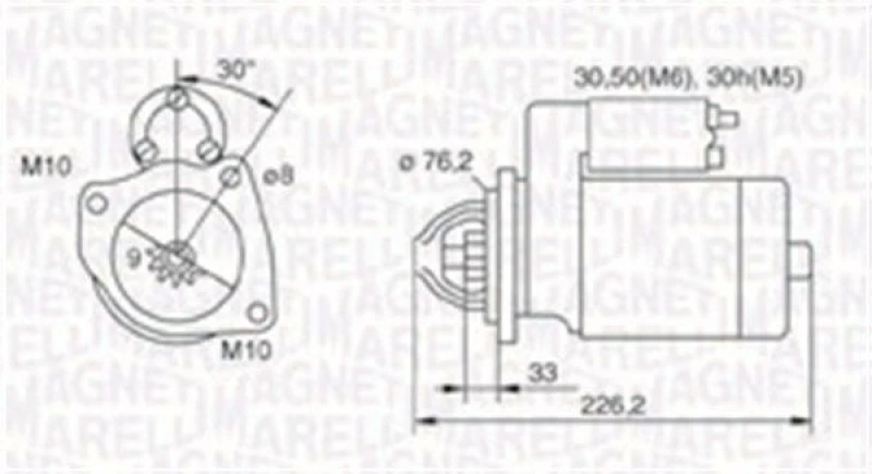 Image of MAGNETI MARELLI Starter motor MAGNETI MARELLI 063721067010