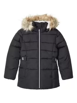 Image of NAME IT Glittery Puffer Jacket Women Blue