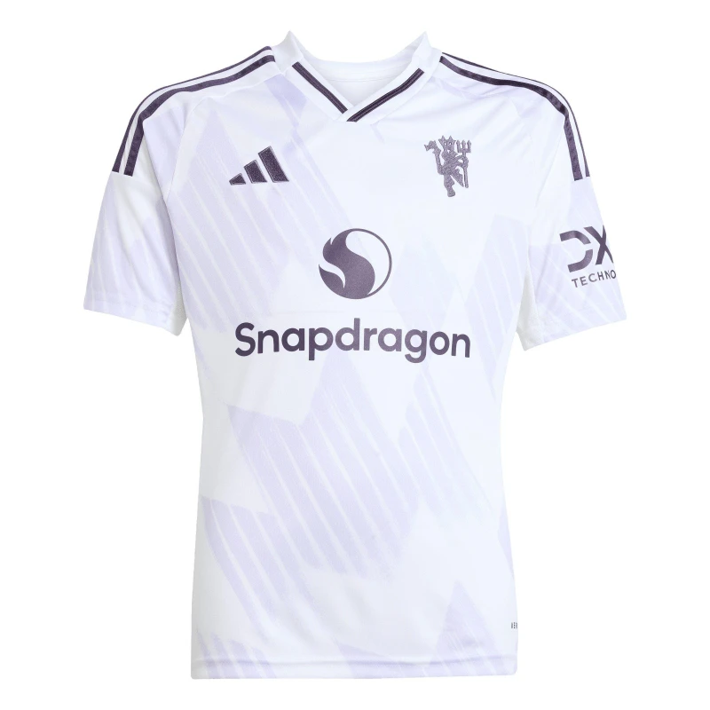 Image of adidas Manchester United Away Football Shirt 2025 2026 Juniors Domestic Replica Shirts 7-8 Years White 37850101175