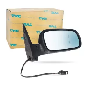 image of TYC Wing mirror VW 337-0015 1J1857508D,1J1857508D01C,1J1857522E Outside mirror,Side mirror,Door mirror,Side view mirror,Offside wing mirror 3B0857538B