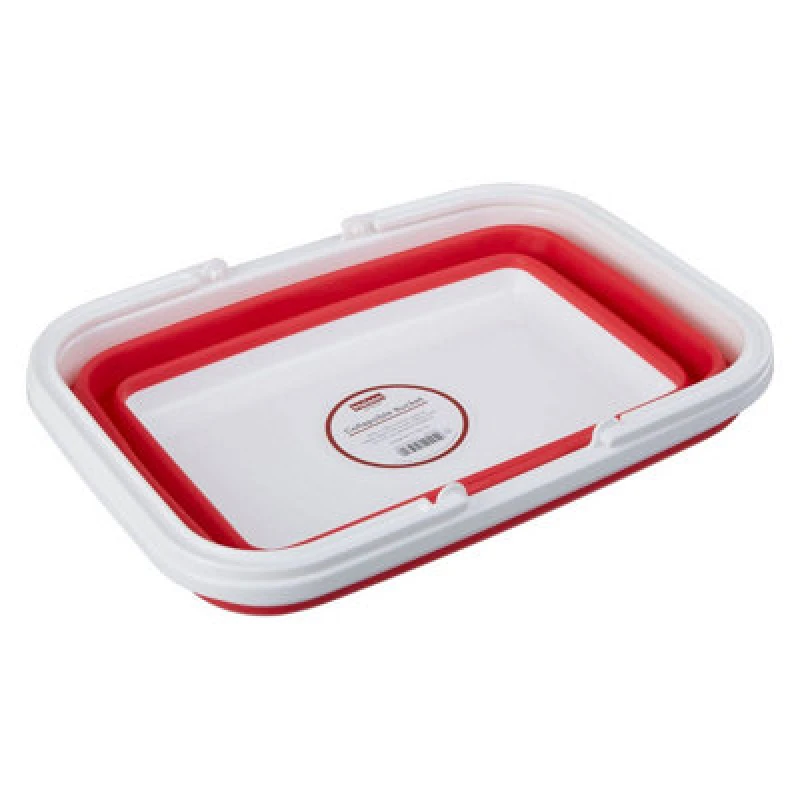 Image of Premier Housewares Averill Collapsible Basket With Handles Red