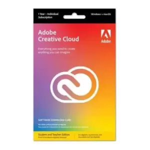 image of ADOBE Creative Cloud - Student and Teacher Edition - 1 Year