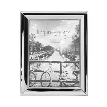 image of 6" x 8" - Impressions Nickel Plated Photo Frame