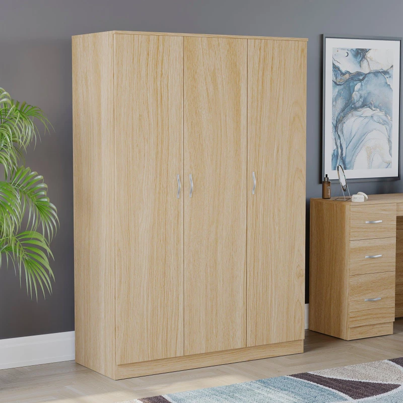 Image of Lassic Vida Designs Riano 3 Door Wardrobe Pine unisex 3 Door