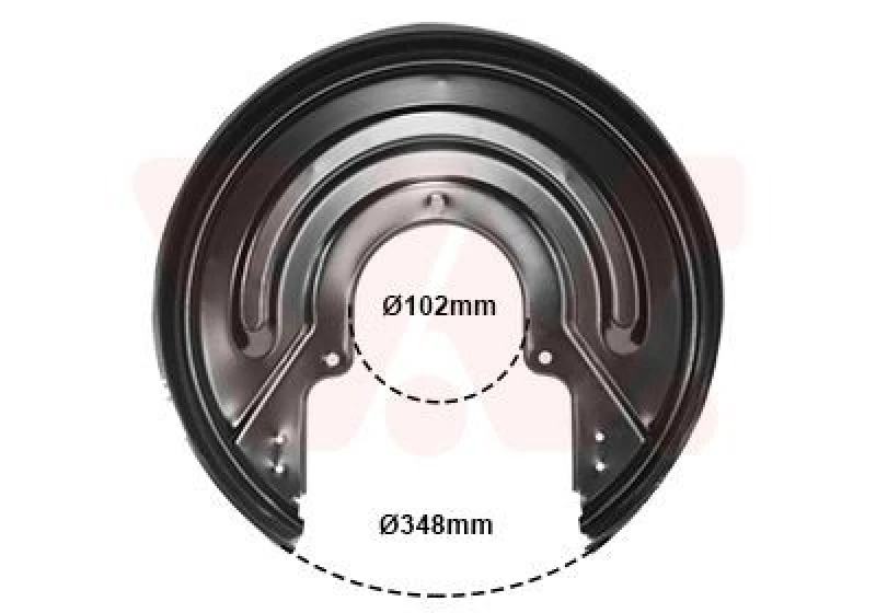 Image of VAN WEZEL Brake disc backing plate VAN WEZEL 5874374