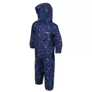 Image of Regatta Little Adventurers Pobble Waterproof Suit - Blue