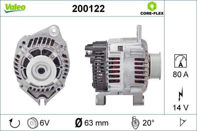 Image of Alternator VALEO 200122
