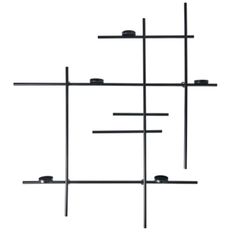 Image of Beliani Wall Candle Holder Porto 74cm Black