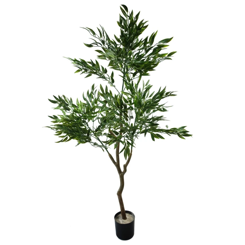 Image of Leaf 120cm UV Resistant Artificial Japanese Ficus Leaf Tree Green