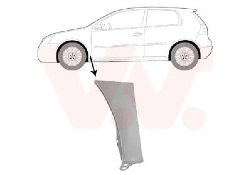 Image of VAN WEZEL Wing fender VAN WEZEL 5894155