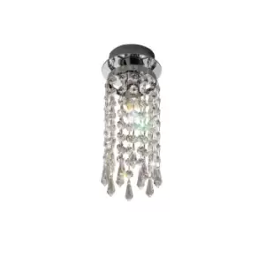 Image of Charleston Designer Crystal Surface Mounted Spotlight Polished Chrome, 1x G9