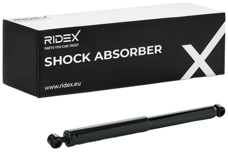Image of RIDEX 854S19123 Shock absorber Rear Axle, Gas Pressure, Monotube, Telescopic Shock Absorber, Bottom eye Shock Absorber (854)