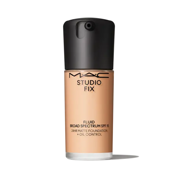 Image of MAC Studio Fix Fluid SPF 15 Foundation - C4 - Soft-Matte Finish - 24hr Medium-To-Full Coverage - 30ml - MAC Cosmetics