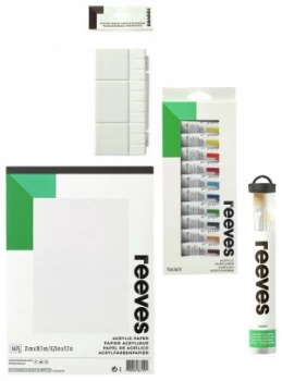 image of Reeves Acrylic Super Bundle Pack