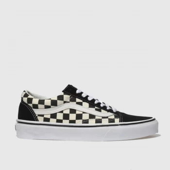 Image of Vans Black & White Old Skool Primary Check Trainers