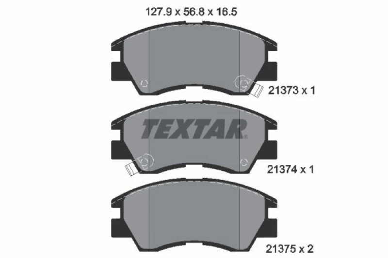 Image of Brake pad set TEXTAR 2137301