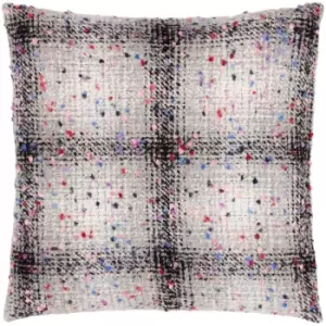 image of Connie Check Cushion Grey/Black, Grey/Black / 45 x 45cm / Polyester Filled