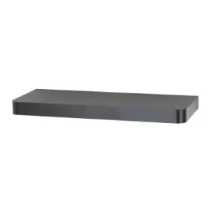 image of Trent Narrow Floating Shelf Kit in Matt Black, 500mm x 145mm