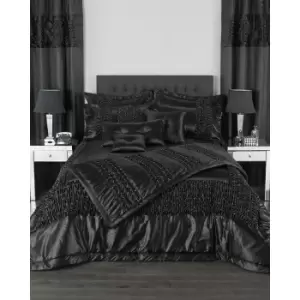 Image of Riva Home Monte Carlo Ringtop Curtains (66x72 (168x183cm)) (Black)