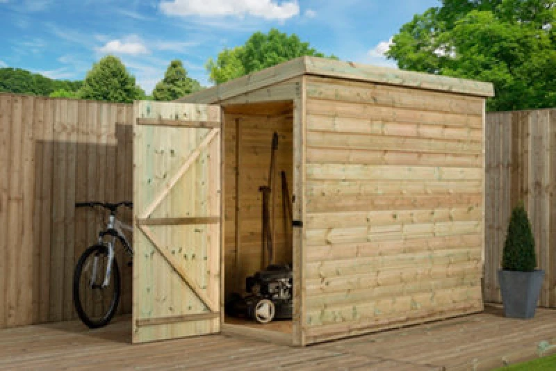 Image of Empire Sheds Empire 2000 Pent 4X4 Pressure Treated Tongue And Groove Wooden Garden Shed Door Left Side Panel (4' X 4' / 4ft X 4ft) (4X4)