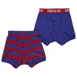 Image of SoulCal Boxers Pack of 2 Junior Boys - Blue