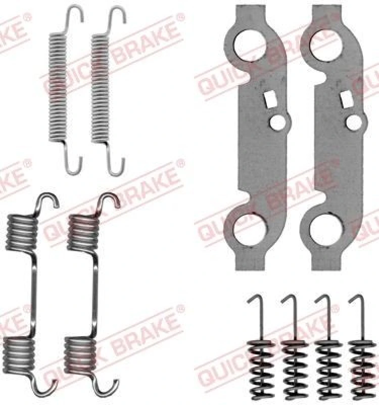 Image of QUICK BRAKE Brake shoe fitting kit QUICK BRAKE 105-0537