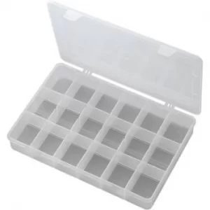 TRU COMPONENTS PP18-01 Assortment box (L x W x H) 278 x 192 x 43mm No. of compartments: 18 fixed compartments