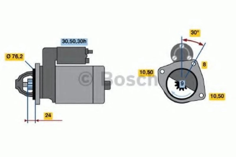 Image of Starter motor Bosch 0 986 014 900
