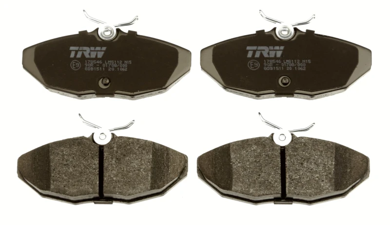 Image of TRW GDB1511 Brake pad set not prepared for wear warning indicator Brake Pad Set,disc brake (402)