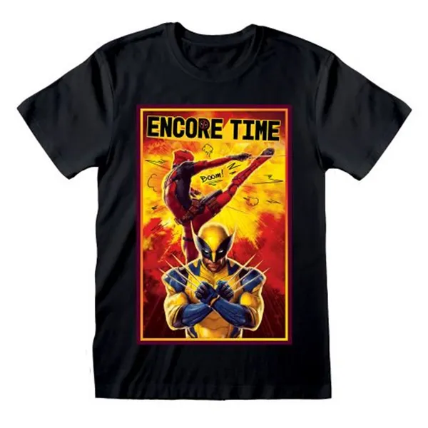 image of Deadpool Deadpool & Wolverine - Encore Time T-Shirt Black S Men