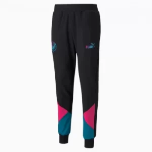 image of PUMA Man City Ftblculture Mens Football Track Pants, Aquamarine, size Small, Clothing