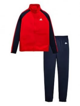 Image of adidas Younger Boys Tracksuit - Red/Black, Size 4-5 Years